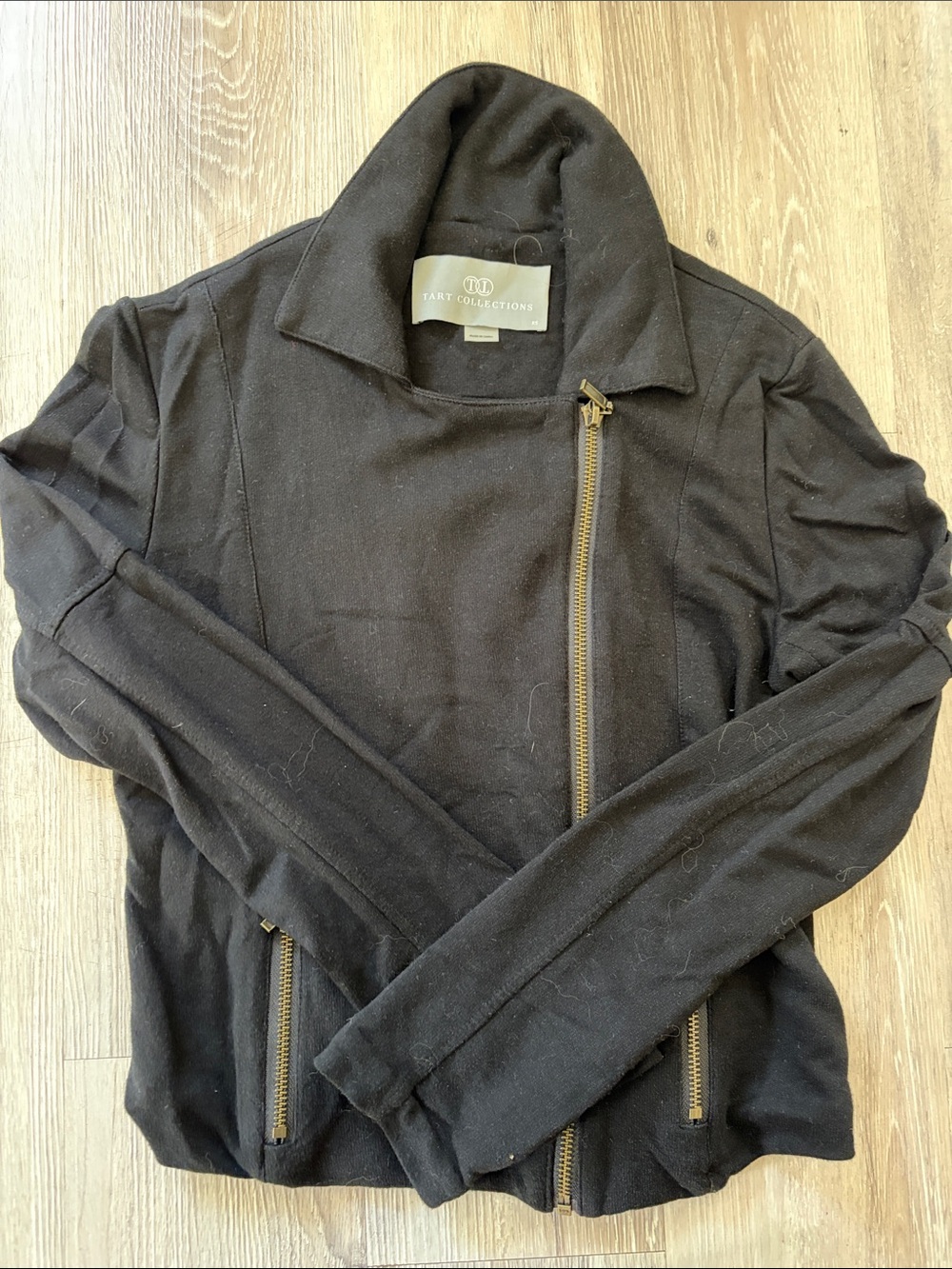 TART Collections Black Asymmetric Zip Jacket